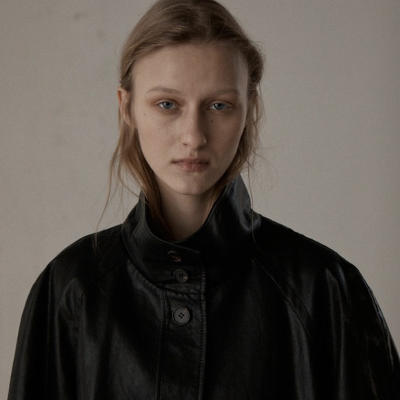 VERSO KR vegan leather blouson coat - Picture 3 of 8